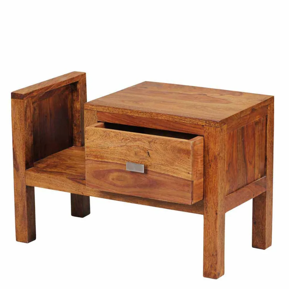 Wohnen Breite Nachtkommode Hoslo mit Schublade und offener Ablage 60cm