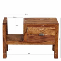 Wohnen Breite Nachtkommode Hoslo mit Schublade und offener Ablage 60cm