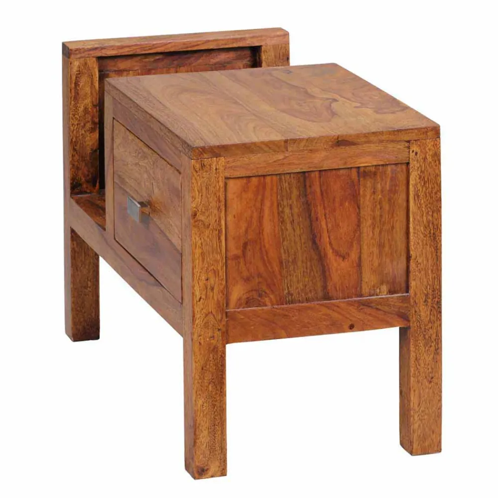 Wohnen Breite Nachtkommode Hoslo mit Schublade und offener Ablage 60cm