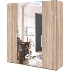 Wohnen Jugendzimmerschränke*Breiter Falttüren-Schrank mit Spiegel - Zayun