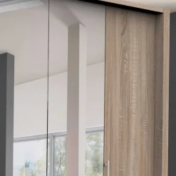 Wohnen Jugendzimmerschränke*Breiter Falttüren-Schrank mit Spiegel - Zayun