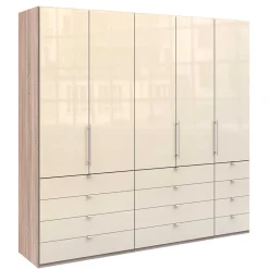 Wohnen Weiße Möbel|Kleiderschränke*Breiter Kleiderschrank mit 12 Schubladen - Rativian