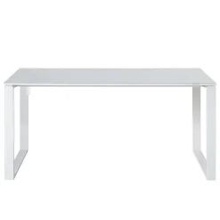 Wohnen Bürotische*Büro Arbeitstisch in Weiß mit Glas - Fidania