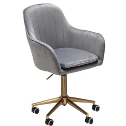 Wohnen Bürostühle*Büro Drehstuhl aus Samt in Grau - Horn