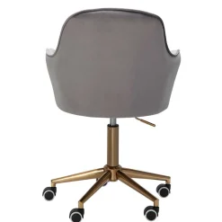 Wohnen Bürostühle*Büro Drehstuhl aus Samt in Grau - Horn