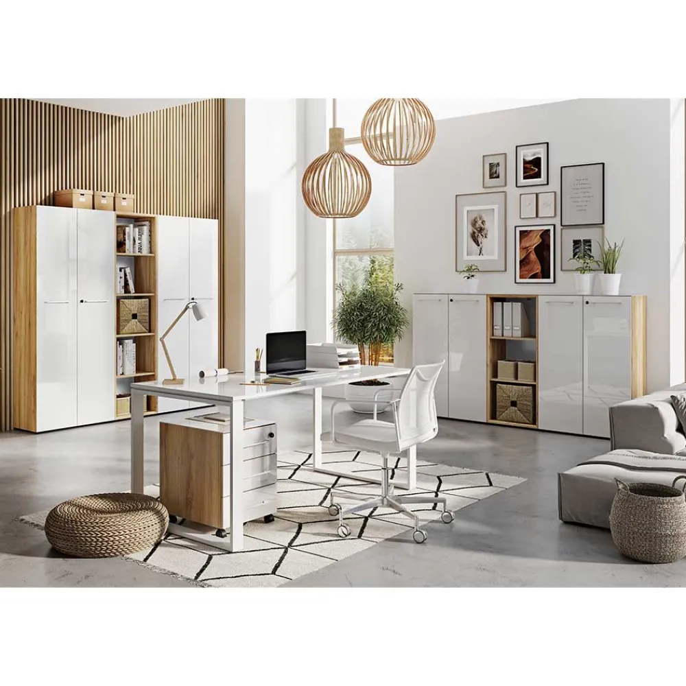 Wohnen Büro Einrichtung Möbel Set - Laszlo (achtteilig)