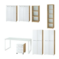 Wohnen Büro Einrichtung Möbel Set - Laszlo (achtteilig)