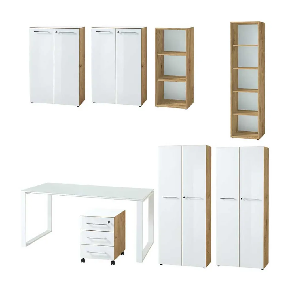 Wohnen Büro Einrichtung Möbel Set - Laszlo (achtteilig)