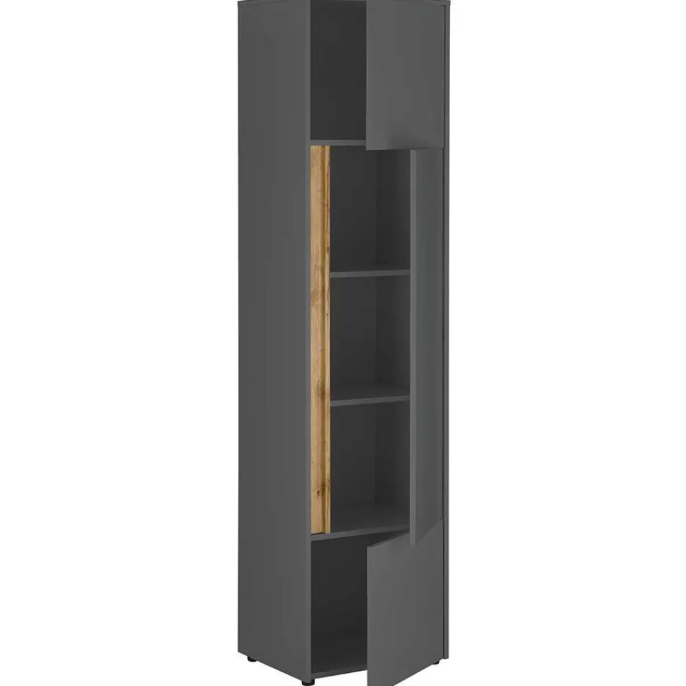 Wohnen Büro Schrank- und Regalwand Set - Ahilav (fünfteilig)