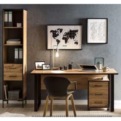 Wohnen Home Office Möbel|Büro Komplett*Büro Schreibtisch & Regal Set - Zustic (dreiteilig)