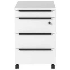 Wohnen Büro Schreibtisch Rollcontainer in Weiß - Sparkle