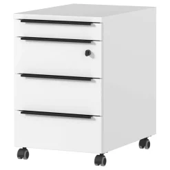 Wohnen Büro Schreibtisch Rollcontainer in Weiß - Sparkle