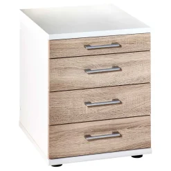 Wohnen Weiße Möbel|Rollcontainer*Büro Schubladen Container ohne Rollen - Garian