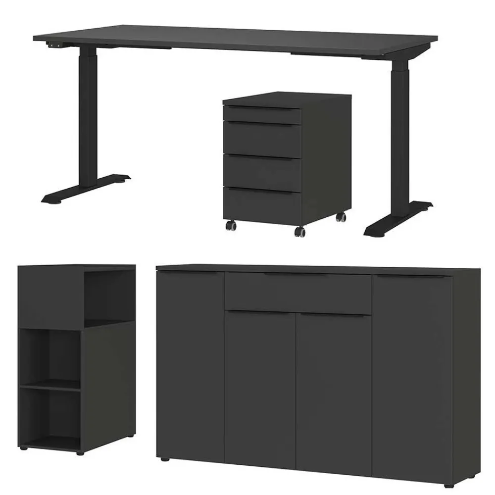 Wohnen Home Office Möbel|Büro Komplett*Büroeinrichtung Möbel Set - Tila (vierteilig)