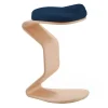 Wohnen Barhocker*Bürohocker aus Holz mit Stoff in Blau - Alicudi