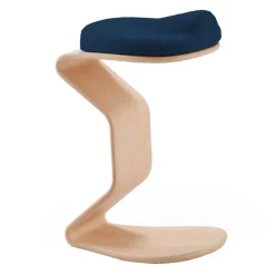Wohnen Barhocker*Bürohocker aus Holz mit Stoff in Blau - Alicudi