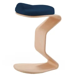 Wohnen Barhocker*Bürohocker aus Holz mit Stoff in Blau - Alicudi