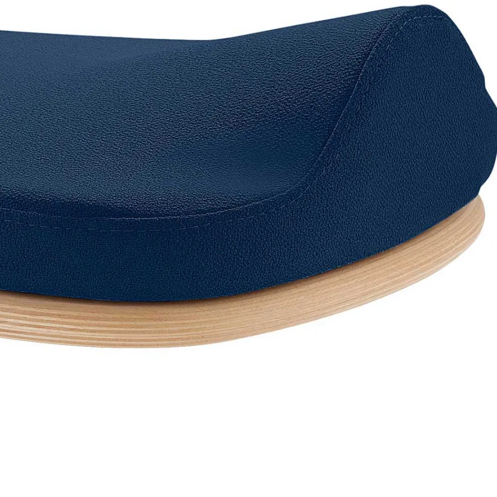 Wohnen Barhocker*Bürohocker aus Holz mit Stoff in Blau - Alicudi