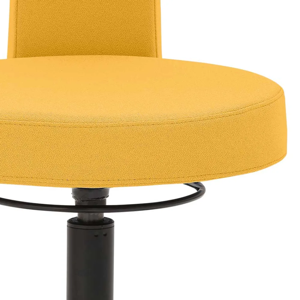 Wohnen Hocker|Barhocker*Bürohocker mit Rückenlehne in Gelb & Orange - Andjes