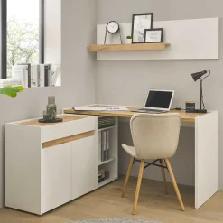 Wohnen Home Office Möbel|Büro Komplett*Büromöbel Kombination modern - Nonessia (vierteilig)