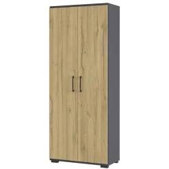 Wohnen Büroschränke*Büroschrank in Wildeiche & Dunkelgrau - Disgano