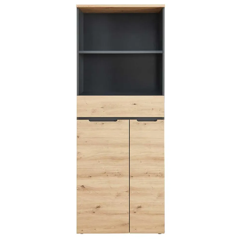 Wohnen Büroschränke*Büroschrank mit 2 Fächern und 2 Türen und Schublade - Kuetra