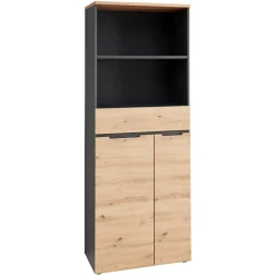 Wohnen Büroschränke*Büroschrank mit 2 Fächern und 2 Türen und Schublade - Kuetra