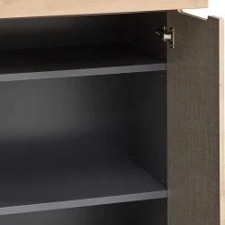 Wohnen Büroschränke*Büroschrank mit 2 Fächern und 2 Türen und Schublade - Kuetra