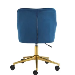 Wohnen Bürostühle*Bürostuhl in Blau mit Gold - Continento