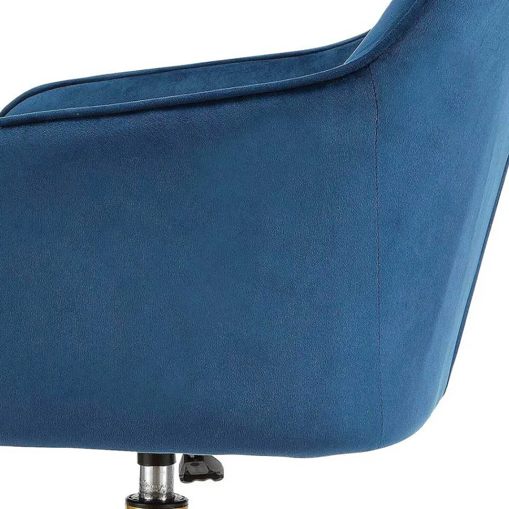 Wohnen Bürostühle*Bürostuhl in Blau mit Gold - Continento