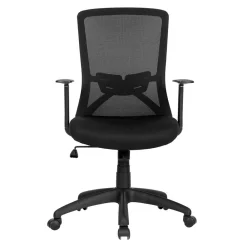 Wohnen Bürostuhl in Schwarz aus Mesh und Stoff - Suvanica