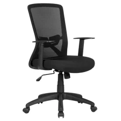 Wohnen Bürostuhl in Schwarz aus Mesh und Stoff - Suvanica