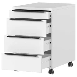 Wohnen Bürotisch Kombination in Weiß - Sparkle (dreiteilig)