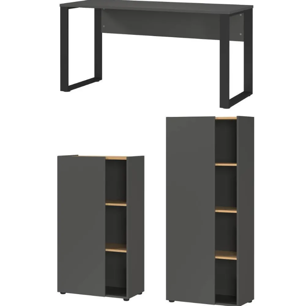 Wohnen Bürotisch und Schränke Set - Casai (dreiteilig)