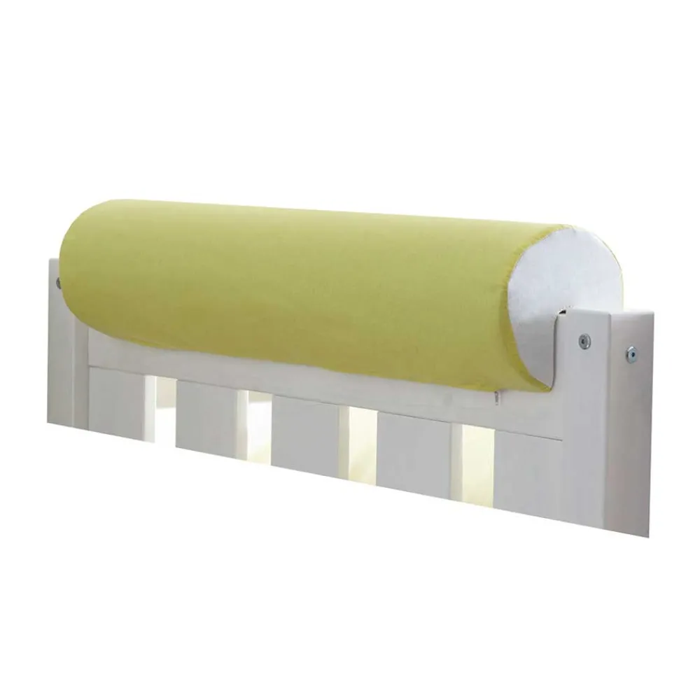 Kinder Wohnen Buche Doppelhochbett in Weiß & Gelb - Linus