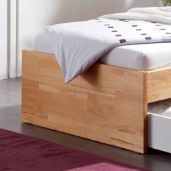 Wohnen Jugendbetten*Buche Massivholzbett Gulmez inklusive Bettkästen mit gedämpftem Selbsteinzug