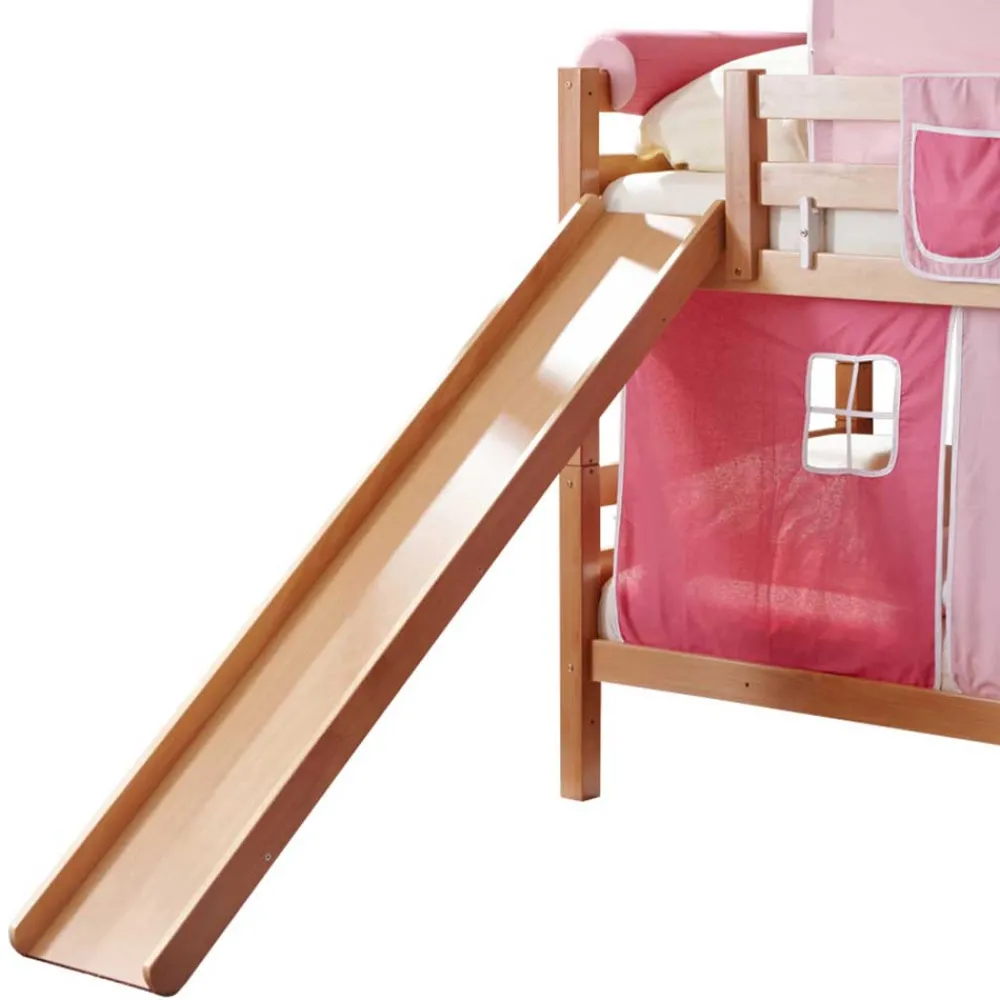 Wohnen Kinderbetten|Kindermöbel*Buche Mädchen Etagenbett mit Rutsche - Everton