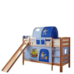 Wohnen Kinderbetten*Buche Stockbett für Jungen mit Rutsche - Leonie
