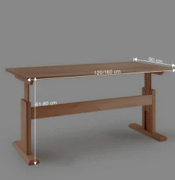 Wohnen Massivholzmöbel|Tische*Buchenholz Schreibtisch höhenverstellbar per Raster - Bash
