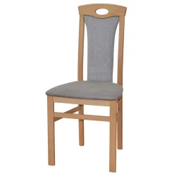 Wohnen Buchenholz Stühle in Natur & Hellgrau - Zandravo (2er Set)