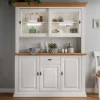 Wohnen Esszimmer-Vitrinen|Esszimmerschränke*Buffetschrank in Weiß & Eichefarben - Henry