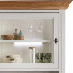 Wohnen Esszimmer-Vitrinen|Esszimmerschränke*Buffetschrank in Weiß & Eichefarben - Henry