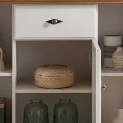 Wohnen Esszimmer-Vitrinen|Esszimmerschränke*Buffetschrank in Weiß & Eichefarben - Henry