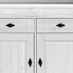 Wohnen Buffetschrank Satumare in Weiß Kiefer teilmassiv