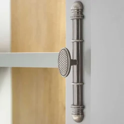 Wohnen Esszimmer-Vitrinen|Esszimmerschränke*Buffetvitrine in Lichtgrau & Eiche Optik - Buleta