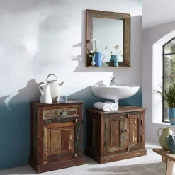 Wohnen Shabby Chic Möbel*Bunte Badmöbel im Shabby Chic - Jamaica (dreiteilig)