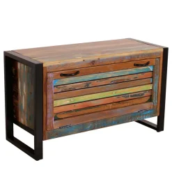 Wohnen Schwarze Möbel|Shabby Chic Möbel*Bunte Flurmöbel im Shabby Chic - Vosbadus (vierteilig)