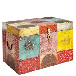 Wohnen Bunte Holztruhe im Orientalischen Stil - Lilano
