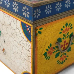 Wohnen Orientalische Möbel*Bunte Orient Truhe mit Elefanten und blumigen Motiven - Sambo