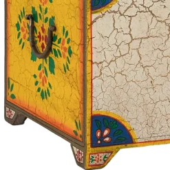 Wohnen Orientalische Möbel*Bunte Orient Truhe mit Elefanten und blumigen Motiven - Sambo